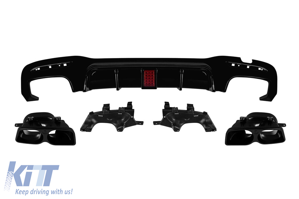 Conversie de tuning B design de la Mercedes S-Class W222 Long 2013-2016 la S-Class W222 Facelift 2017-2020 cu praguri, cu faruri, cu stopuri, cu grilă neagră Performance AutoTuning