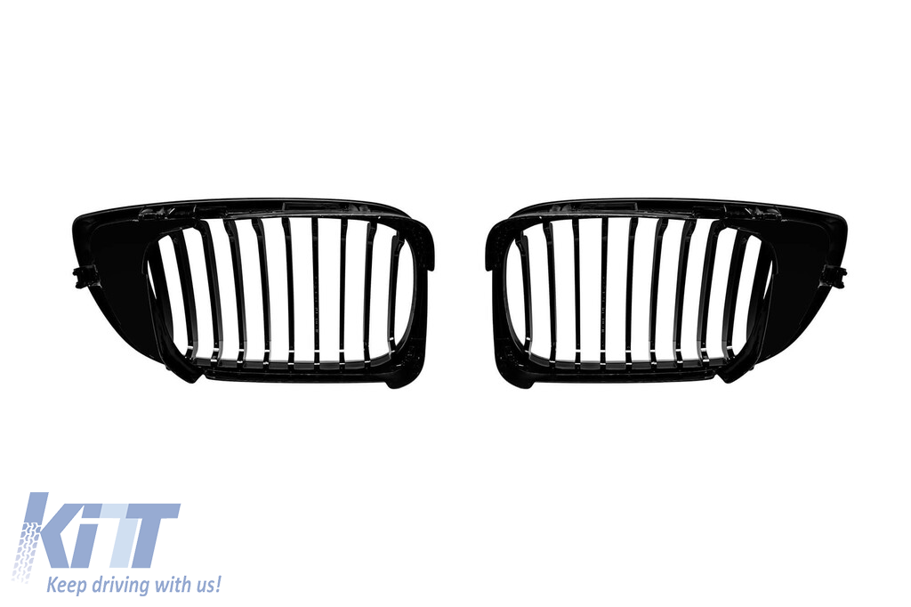Grile rinichi cu nervuri unice vopsite în negru, potrivite pentru BMW Seria 3 E46 sedan, E46 touring 2002-2005 Performance AutoTuning