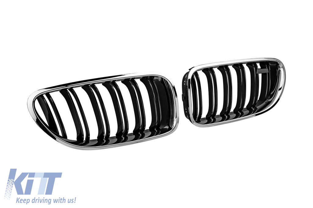 Răcitori crom/negri potriviți pentru BMW Seria 6 F06 Gran Coupe, F12 Cabriolet, F13 Coupe 2011-2018 Performance AutoTuning