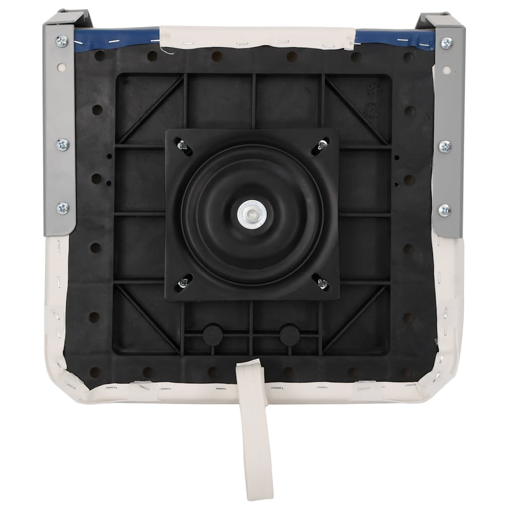 Set 1 scaun pliabil pentru barcă, cu pernă alb-albastru GartenMobel Dekor