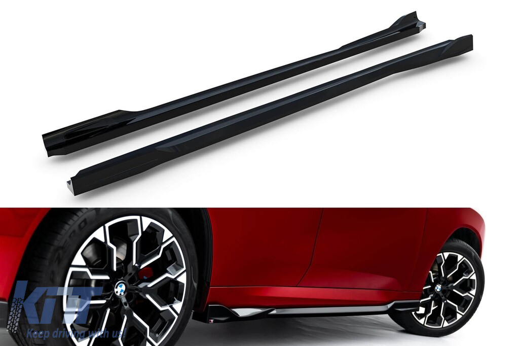 Aditive Maxton Design pentru praguri BMW X3 G45 cu pachet M după 2024, lac negru Performance AutoTuning