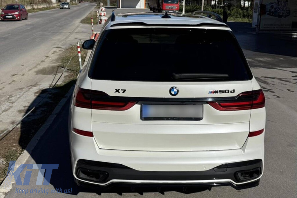 Spoiler tip M Maxton Design potrivit pentru portbagajul BMW X7 G07 după 2018, lac negru Performance AutoTuning