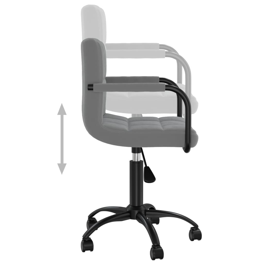 Scaune de sufragerie pivotante, 6 buc, gri închis, catifea GartenMobel Dekor