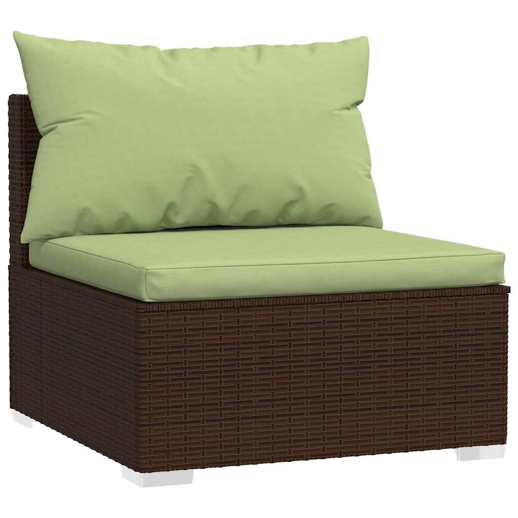 Set mobilier de grădină cu perne, 5 piese, maro, poliratan GartenMobel Dekor