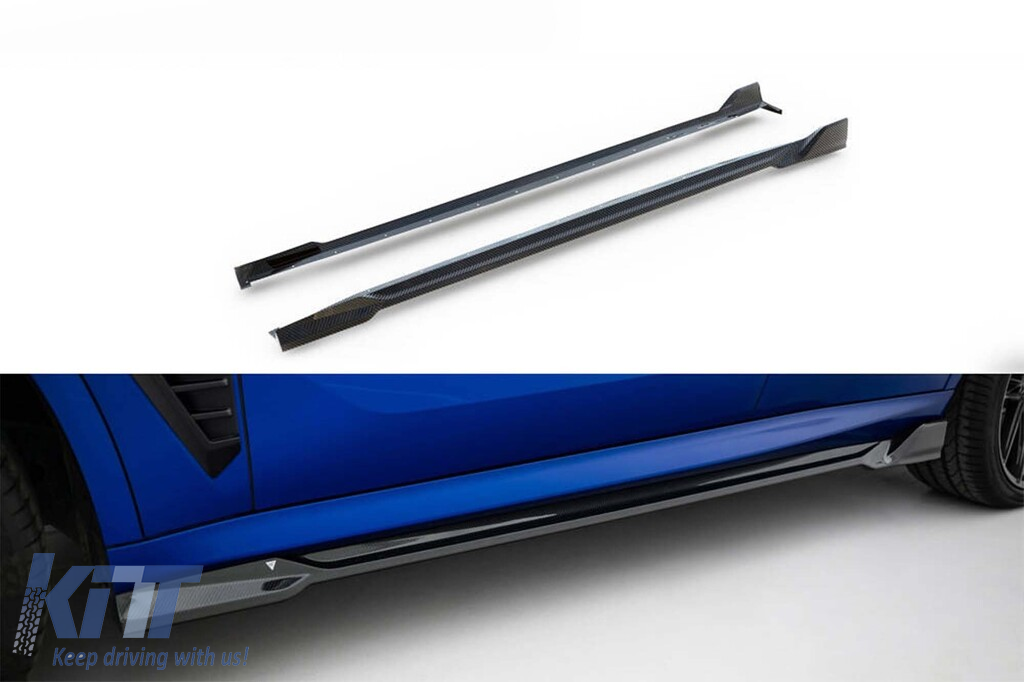 Adăugiri din carbon Maxton Design potrivite pentru pragurile BMW X5 G05 cu pachet M 2018-2023, după 2023 Performance AutoTuning