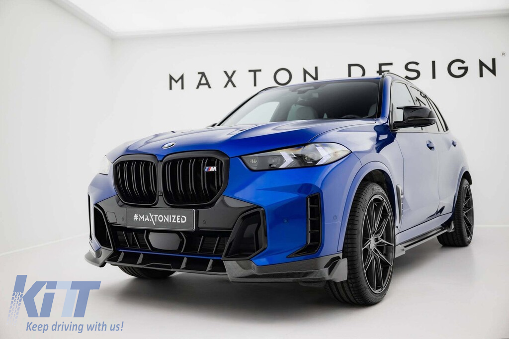 Spoiler din carbon Maxton Design potrivit pentru bara din față a BMW X5 G05 cu pachet M după 2023 Performance AutoTuning