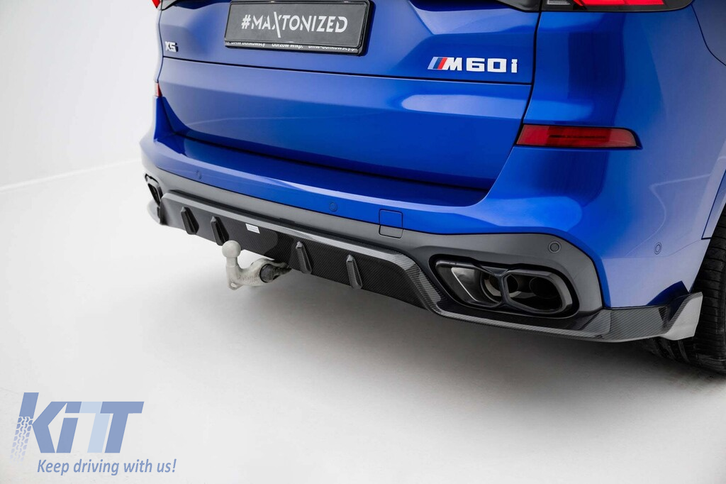 Spoiler din carbon Maxton Design potrivit pentru bara spate a BMW X5 G05 cu pachet M 2018-2023, după 2023 Performance AutoTuning