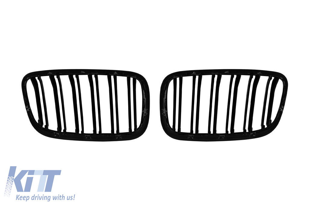 Baterii cu nervuri duble lacuite în negru cu decorare M potrivite pentru BMW X5 E70 2007-2013, X6 E71 2008-2011 Performance AutoTuning