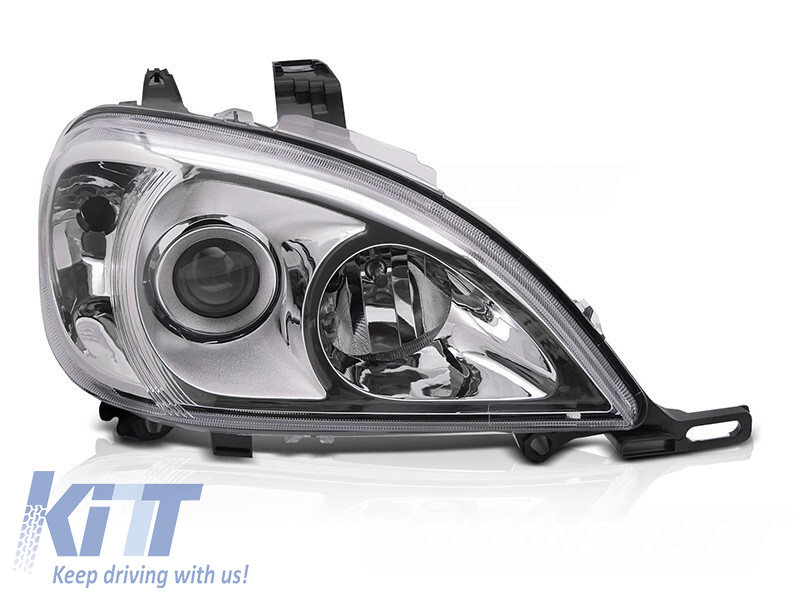 Far drept reflector potrivit pentru Mercedes ML W163 2001-2005 cu bază cromată Performance AutoTuning
