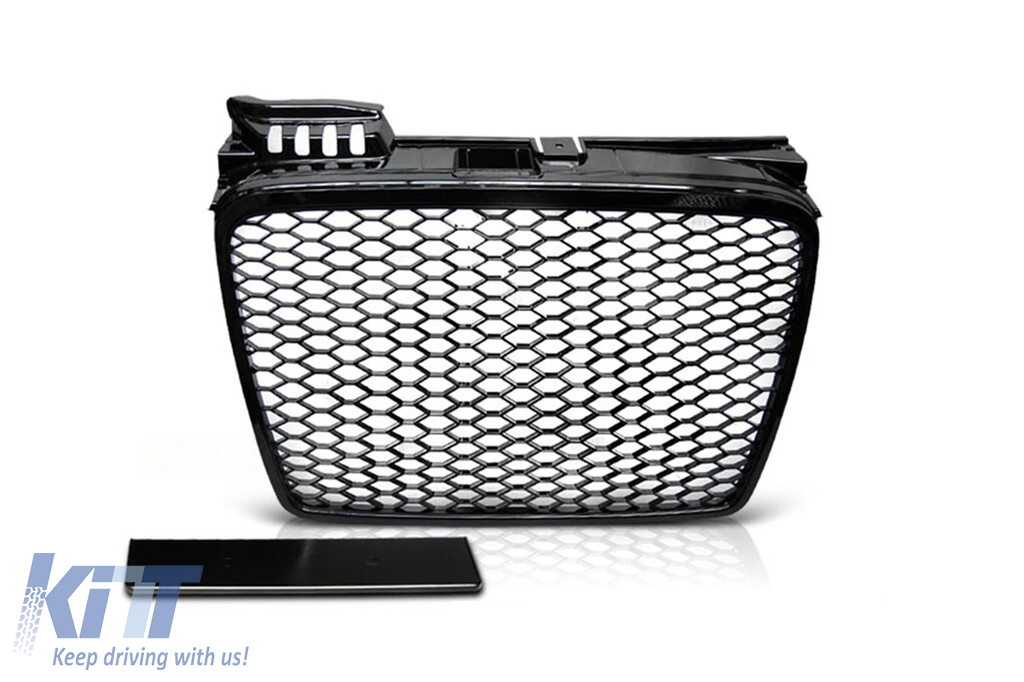 GRILĂ VOPSITĂ NEAGRĂ TIP RS POTRIVITĂ PENTRU AUDI A4 B7 SEDAN, AVANT 2004-2008 CU BUMPER STANDARD Performance AutoTuning