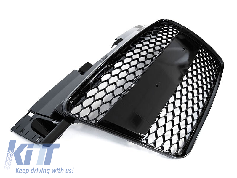 Grilă tip RS cu lac negru, potrivită pentru Audi TT 6J 2006-2014, fără emblemă Performance AutoTuning