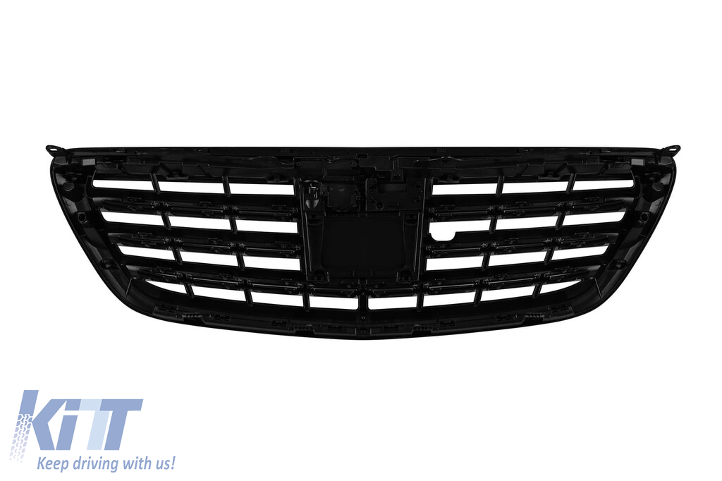 Grilaj lacuit negru tip A Design potrivit pentru Mercedes S-Class W222 2013-2020 pentru modelul cu Distronic și Night Vision Performance AutoTuning