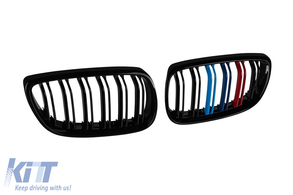 Răcitor cu nervuri duble vopsit în negru cu decorare M, potrivit pentru BMW Seria 3 E92 Coupe, E93 Cabriolet 2006-2009 Performance AutoTuning