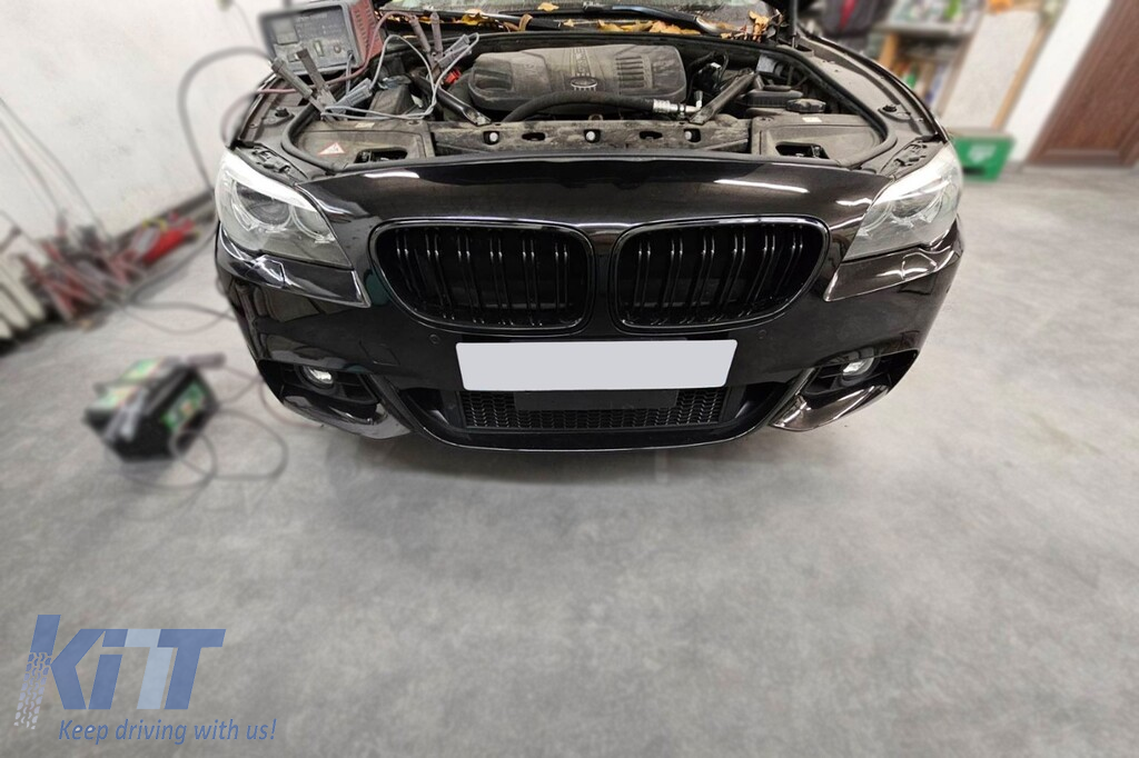 Rădăcini cu dublu nervură tip M5 vopsite în negru, potrivite pentru BMW Seria 5 F10 sedan, F11 break 2010-2017 Performance AutoTuning