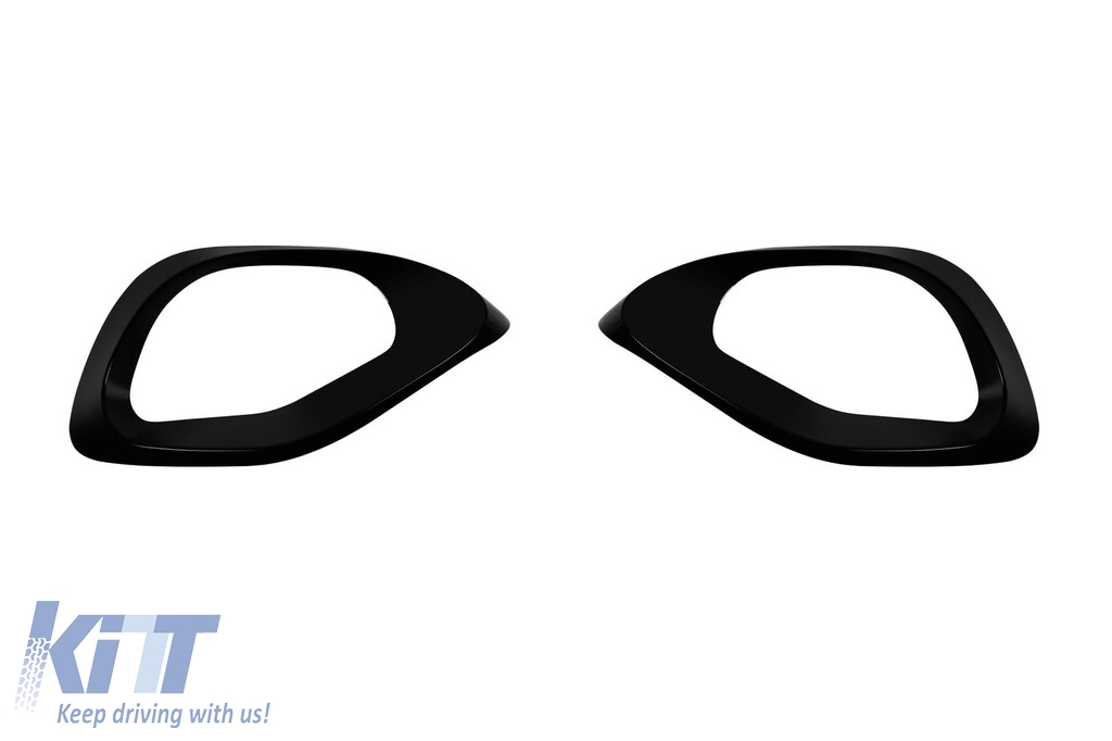 Aditive tip 63 potrivite pentru grilele laterale în bara de protecție frontală A Design-Line a Mercedes C-Class W206, S206 după 2021, lac negru Performance AutoTuning