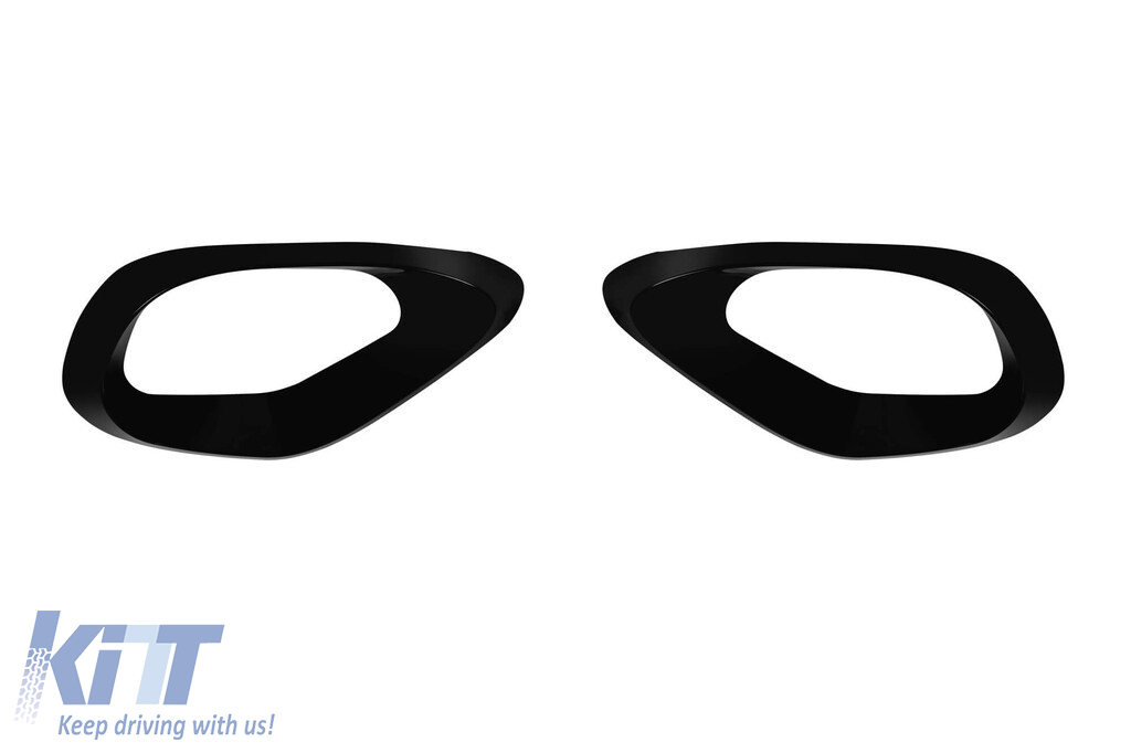 Aditive tip 63 potrivite pentru grilele laterale în bara de protecție frontală A Design-Line a Mercedes C-Class W206, S206 după 2021, lac negru Performance AutoTuning