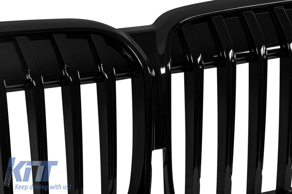 Grile rinichi cu nervuri unice vopsite în negru, potrivite pentru BMW Seria 7 G11, G12 după 2020 Performance AutoTuning