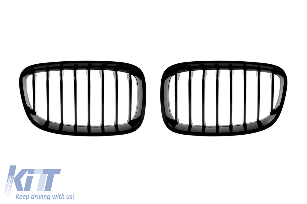 Răcitoare cu nervuri unice vopsite în negru, potrivite pentru BMW Seria 1 F20 cu 5 uși, F21 cu 3 uși 2011-2015 Performance AutoTuning
