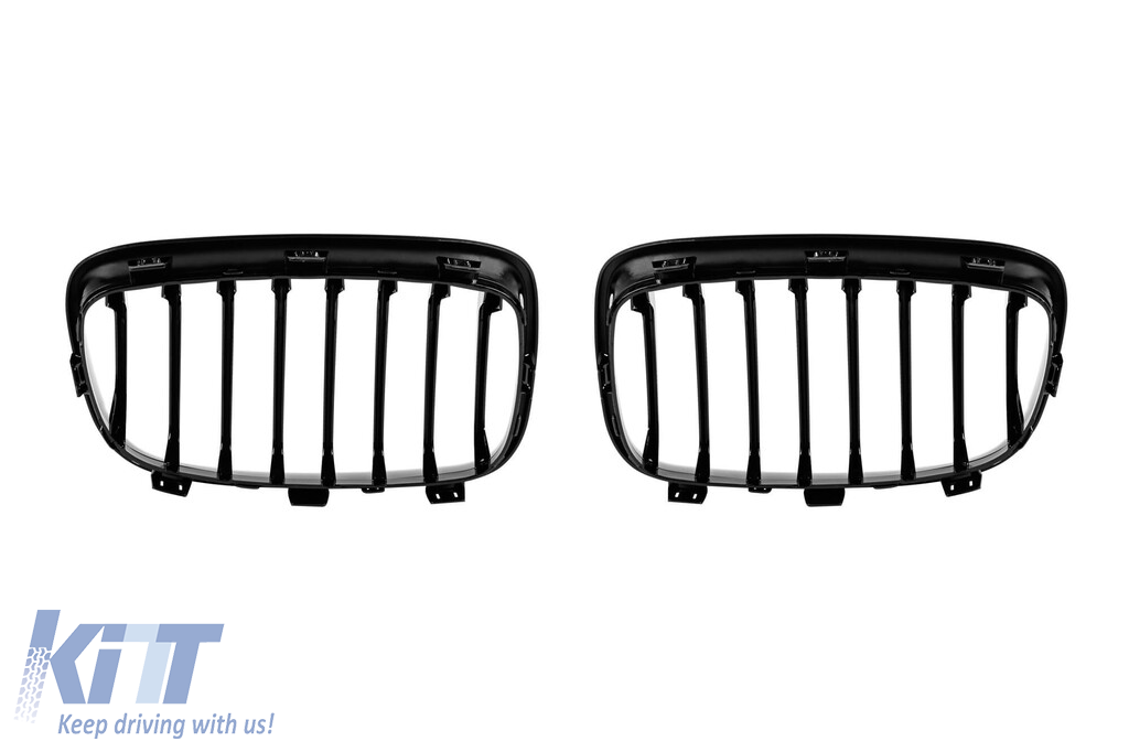 Răcitoare cu nervuri unice vopsite în negru, potrivite pentru BMW Seria 1 F20 cu 5 uși, F21 cu 3 uși 2011-2015 Performance AutoTuning