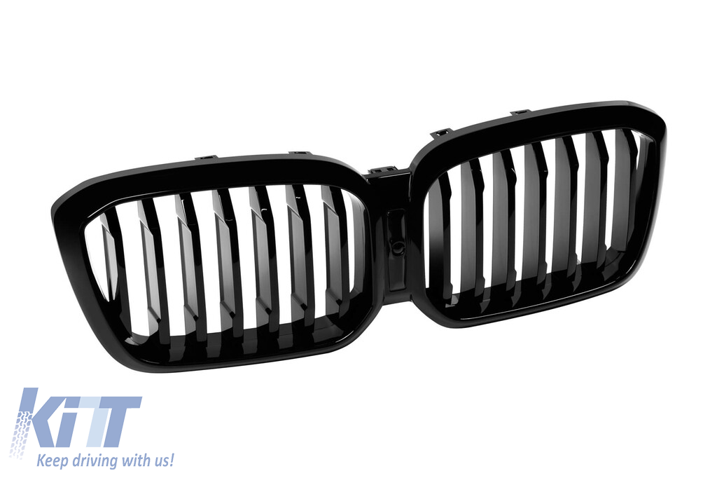 Răcitori cu nervuri simple potrivite pentru BMW X3 G01 2021-2024, lac negru Performance AutoTuning