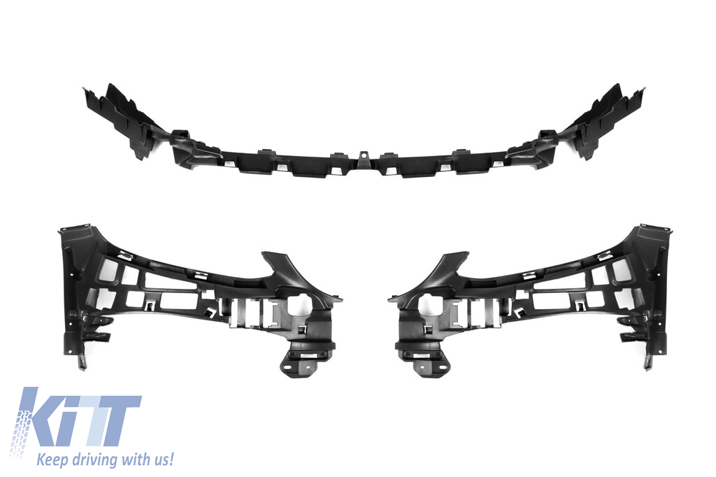 Bumper frontal A Design Line potrivit pentru Mercedes C-Class W205 sedan, S205 break 2013-2018 cu grilaj GT crom/negru Performance AutoTuning