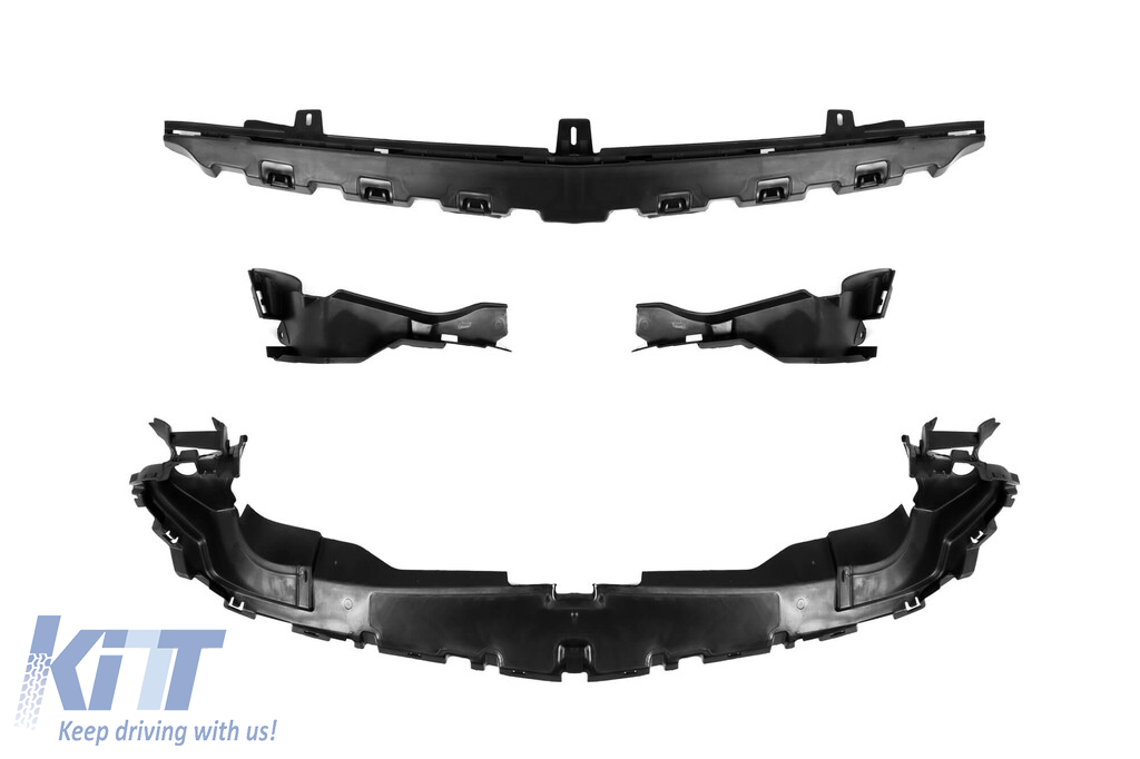 Bumper frontal A Design Line potrivit pentru Mercedes C-Class W205 sedan, S205 break 2013-2018 cu grilaj GT crom/negru Performance AutoTuning