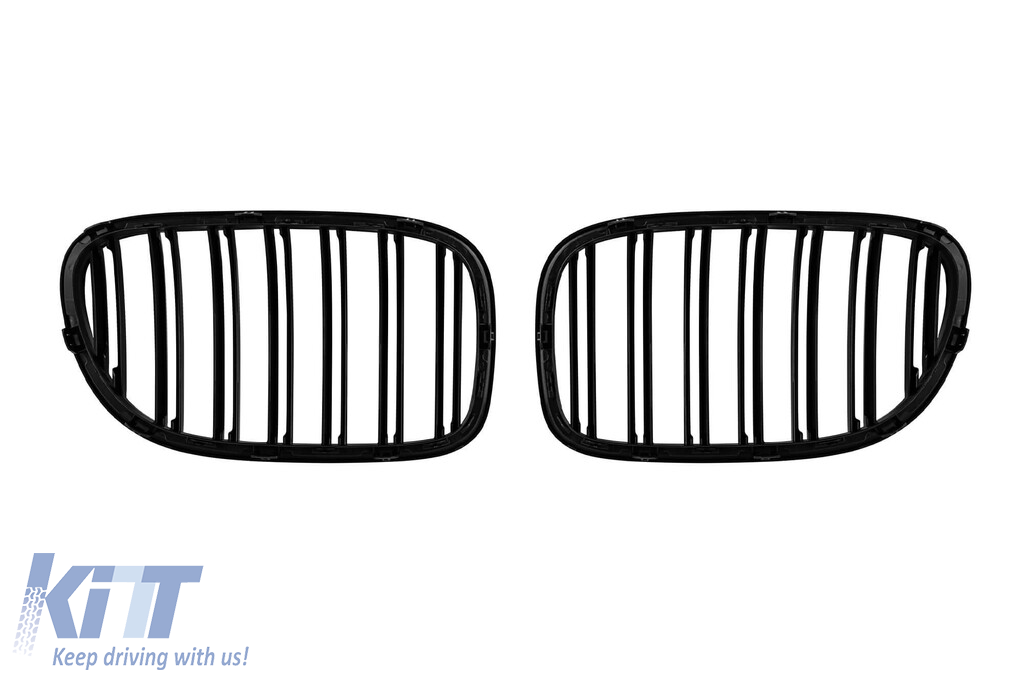 Grile rinichi negre potrivite pentru BMW Seria 7 F01 cu ampatament scurt, F02 cu ampatament lung 2008-2015 Performance AutoTuning