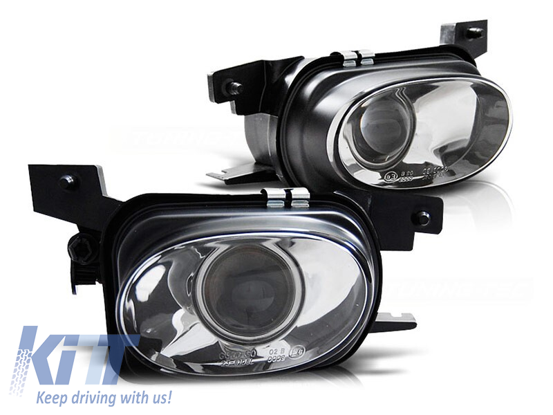 Kit de proiectoare A Design cu lentilă potrivit pentru Mercedes E-Class W211 2003-2006 crom, stânga + dreapta Performance AutoTuning