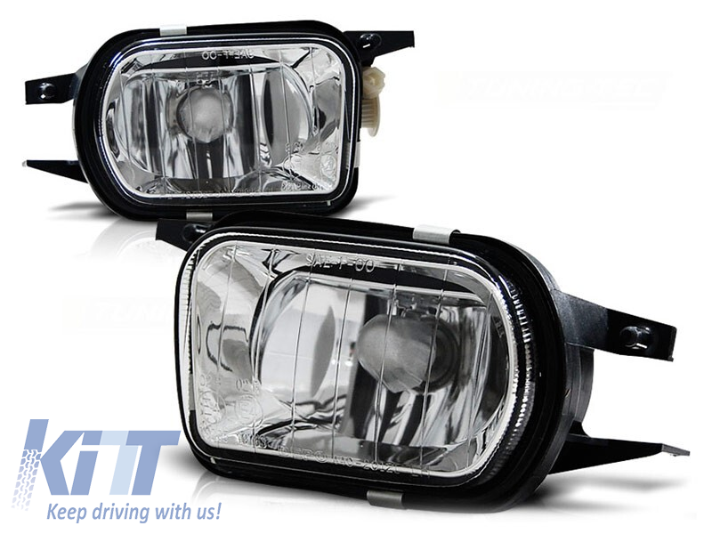 Kit de proiectoare de ceață potrivit pentru Mercedes C-Class W203/SLK R170 2000-2004 crom, stânga + dreapta Performance AutoTuning