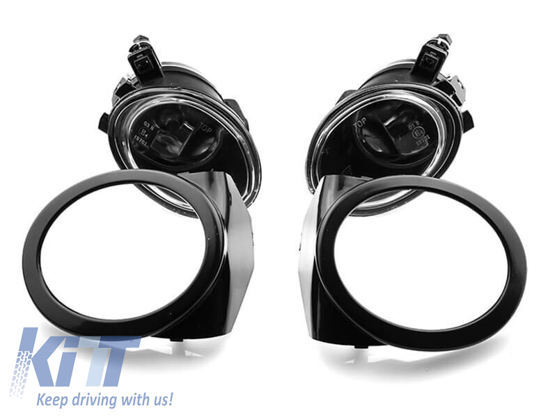 Kit de proiectoare tip M technik, M3 cu capace potrivit pentru BMW Seria 3 E46 1998-2005 sedan, coupe, break, bază cromată, stânga + dreapta Performance AutoTuning