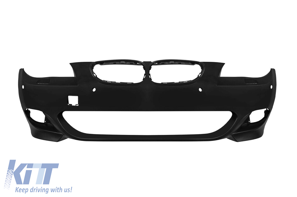 Bara frontală M Technik potrivită pentru BMW Seria 5 E60 sedan, E61 touring 2004-2007 cu PDC, cu duze de spălare, fără faruri de ceață Performance AutoTuning