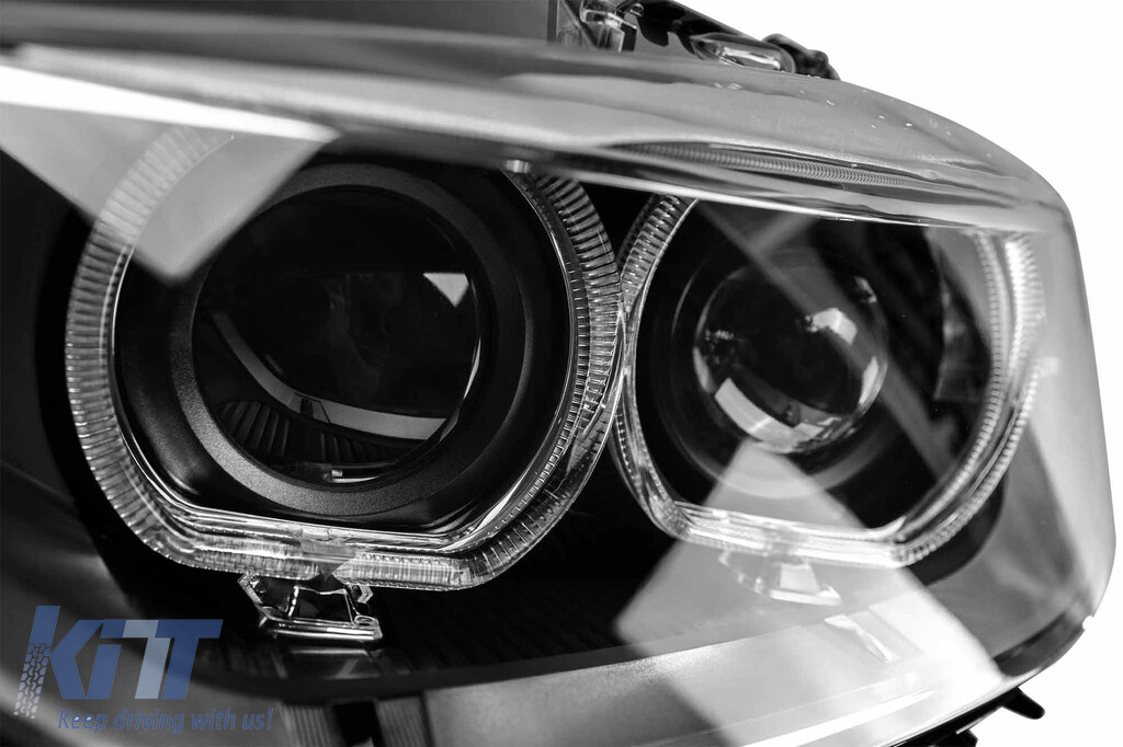 Kit de faruri xenon potrivit pentru BMW Seria 3 F30 sedan, F31 touring 2013-2015 pentru modelele cu faruri halogen din fabrică Performance AutoTuning