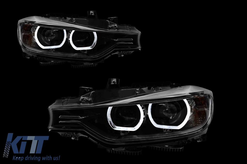 Kit de faruri xenon potrivit pentru BMW Seria 3 F30 sedan, F31 touring 2013-2015 pentru modelele cu faruri halogen din fabrică Performance AutoTuning