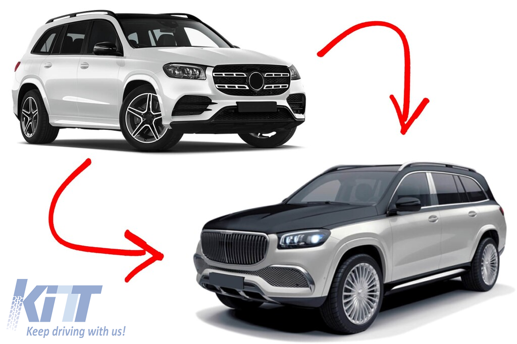 Pachet Maybach potrivit pentru Mercedes GLS X167 2020-2023 cu trepte Performance AutoTuning