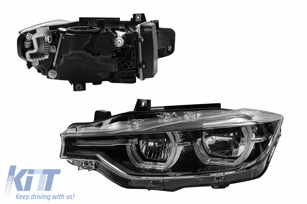 Set de faruri LED tip LCI potrivit pentru BMW Seria 3 F30 sedan, F31 touring 2013-2015 pentru modelele cu faruri xenon din fabrică Performance AutoTuning