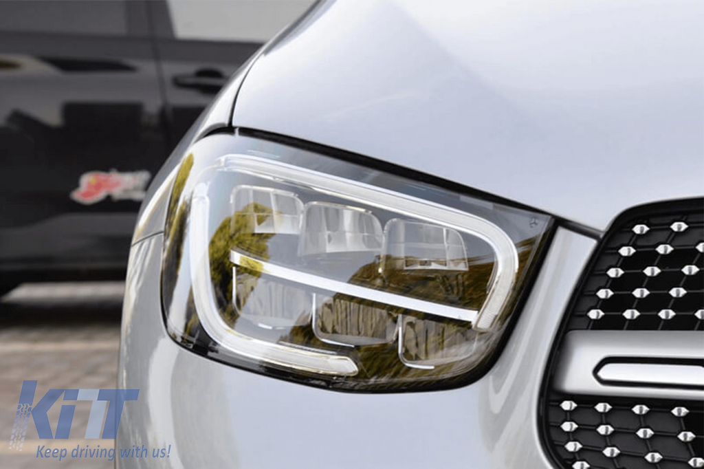 Set de sticlă pentru faruri potrivit pentru Mercedes GLC W253, GLC Coupe C253 2019-2022, stânga și dreapta Performance AutoTuning