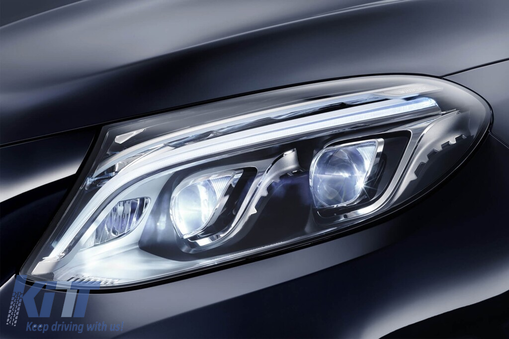 Set de sticlă pentru faruri potrivit pentru Mercedes GLE W166 2016-2019, stânga și dreapta Performance AutoTuning