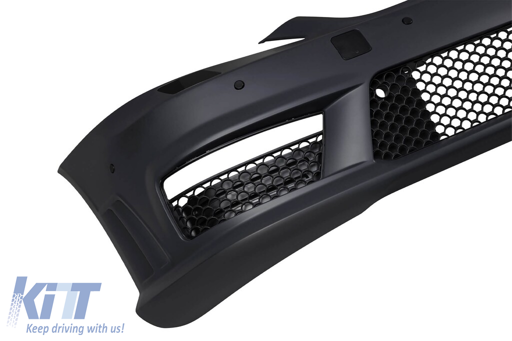 Bumper frontal A Design tip S63, S65 cu grilă Brabus crom/negru, potrivit pentru Mercedes S-Class W221 2006-2013 cu lumini de zi Performance AutoTuning