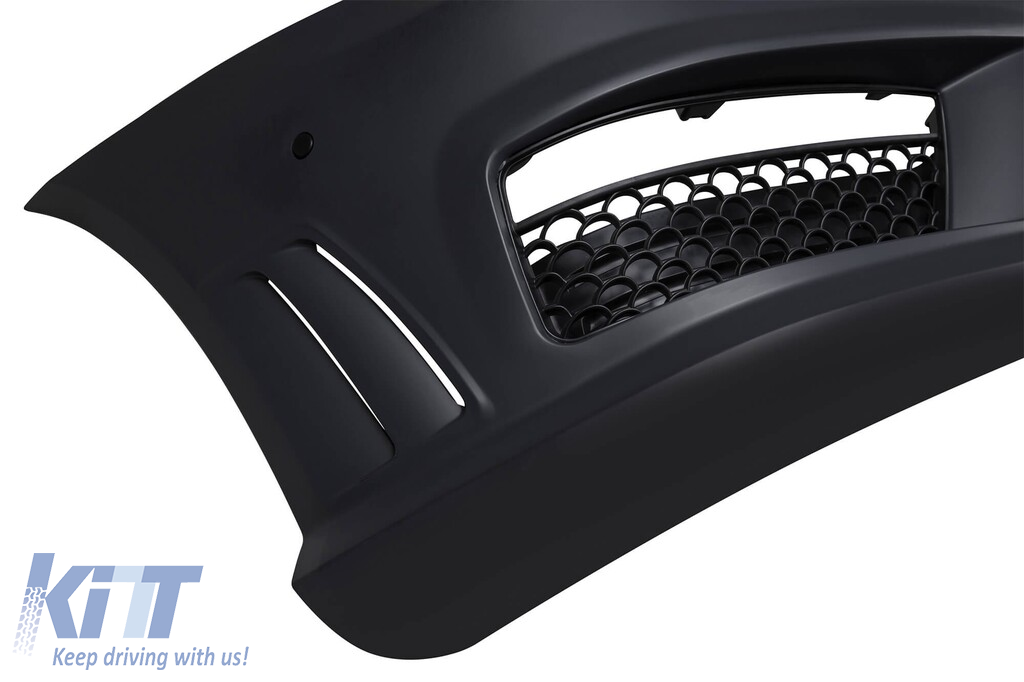 Bumper frontal A Design tip S63, S65 cu grilă Brabus crom/negru, potrivit pentru Mercedes S-Class W221 2006-2013 cu lumini de zi Performance AutoTuning