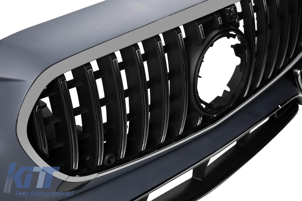 Bumper frontal A Design tip S63 potrivit pentru Mercedes S-Class W223 după 2020 cu elemente din crom fumuriu Performance AutoTuning