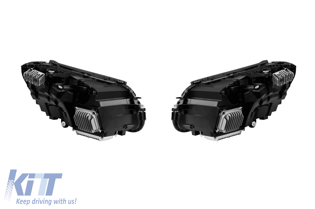 Kit de tuning faruri LED New Design potrivit pentru Mercedes C-Class W205, S205 2014-2018 cu bază cromată, stânga și dreapta Performance AutoTuning