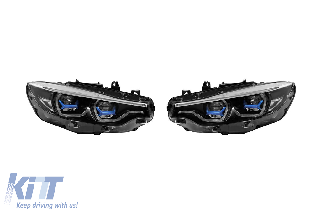 Set de faruri LED tip X-laser potrivit pentru BMW Seria 4 F32, F33, F36 2013-2016 pentru modelele cu faruri xenon din fabrică Performance AutoTuning