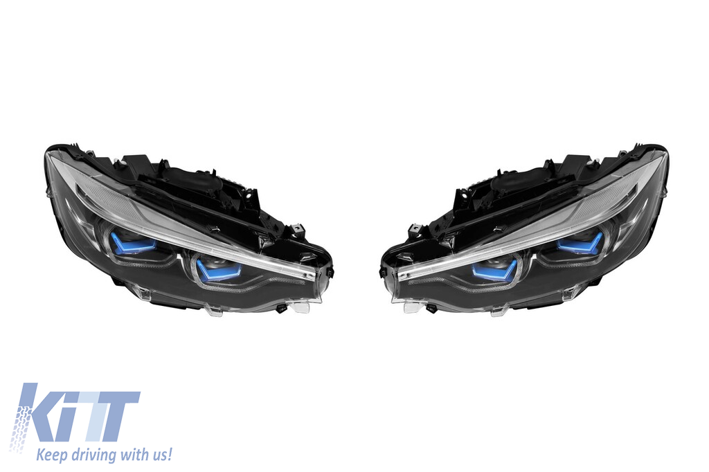 Set de faruri LED tip X-laser potrivit pentru BMW Seria 4 F32, F33, F36 2013-2016 pentru modelele cu faruri xenon din fabrică Performance AutoTuning
