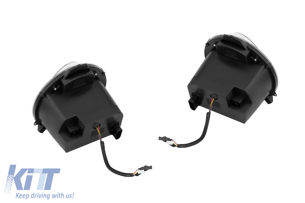 Set de faruri de tuning potrivit pentru Mercedes G-Class W463 cu design W464 1989-2018 cu bază cromată, stânga și dreapta Performance AutoTuning