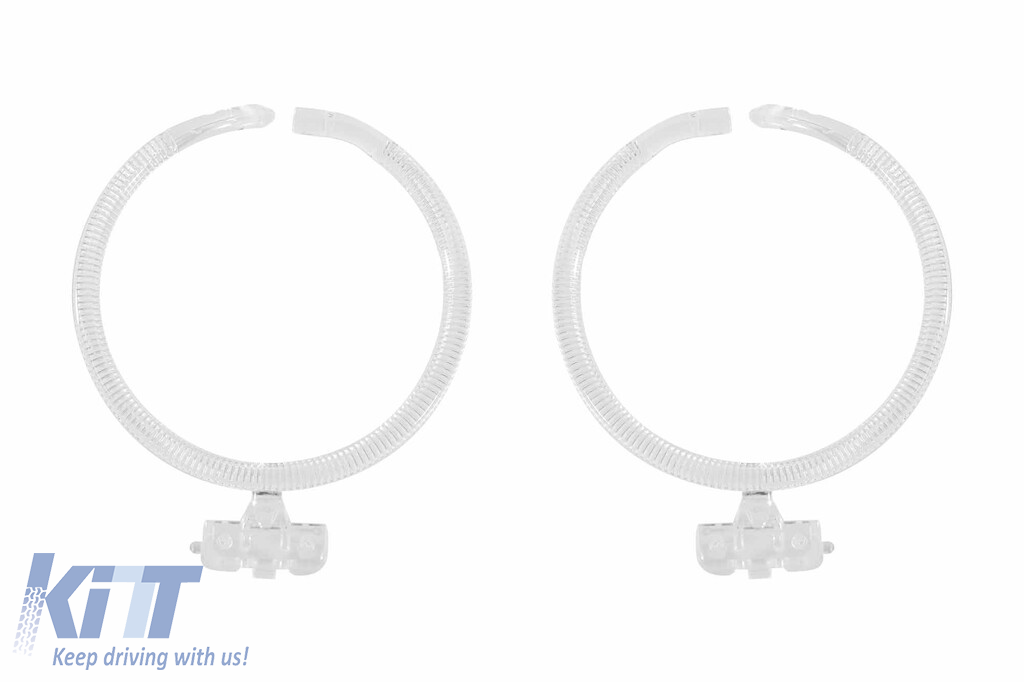Set de ghiduri de lumină potrivit pentru inel mare pe BMW Seria 5 E60 sedan, E61 touring 2007-2010 pentru modelul cu faruri xenon, stânga și dreapta Performance AutoTuning