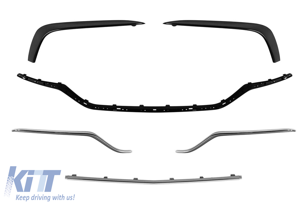 Pachet de tuning design A potrivit pentru Mercedes C-Class S205 break 2013-2018 cu grilă GT crom/negru și capete cromate Performance AutoTuning