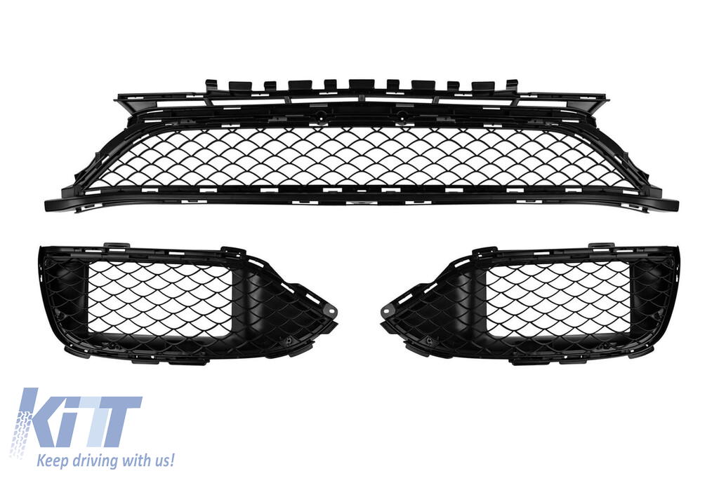 Pachet de tuning design A potrivit pentru Mercedes C-Class S205 break 2013-2018 cu grilă GT crom/negru și capete cromate Performance AutoTuning