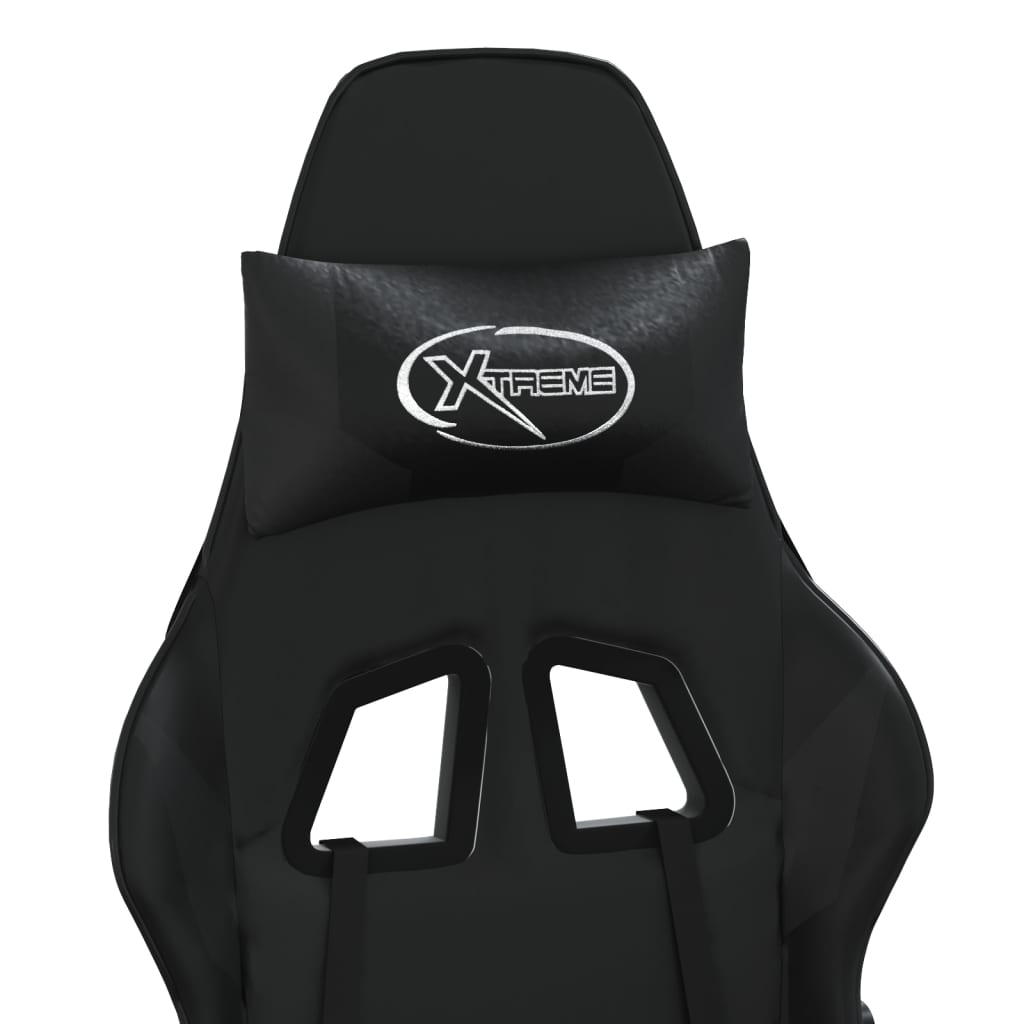 Scaun pentru jocuri, negru, piele ecologică GartenMobel Dekor