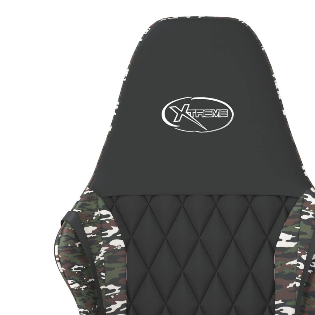 Scaun de jocuri, negru și camuflaj, piele ecologică GartenMobel Dekor