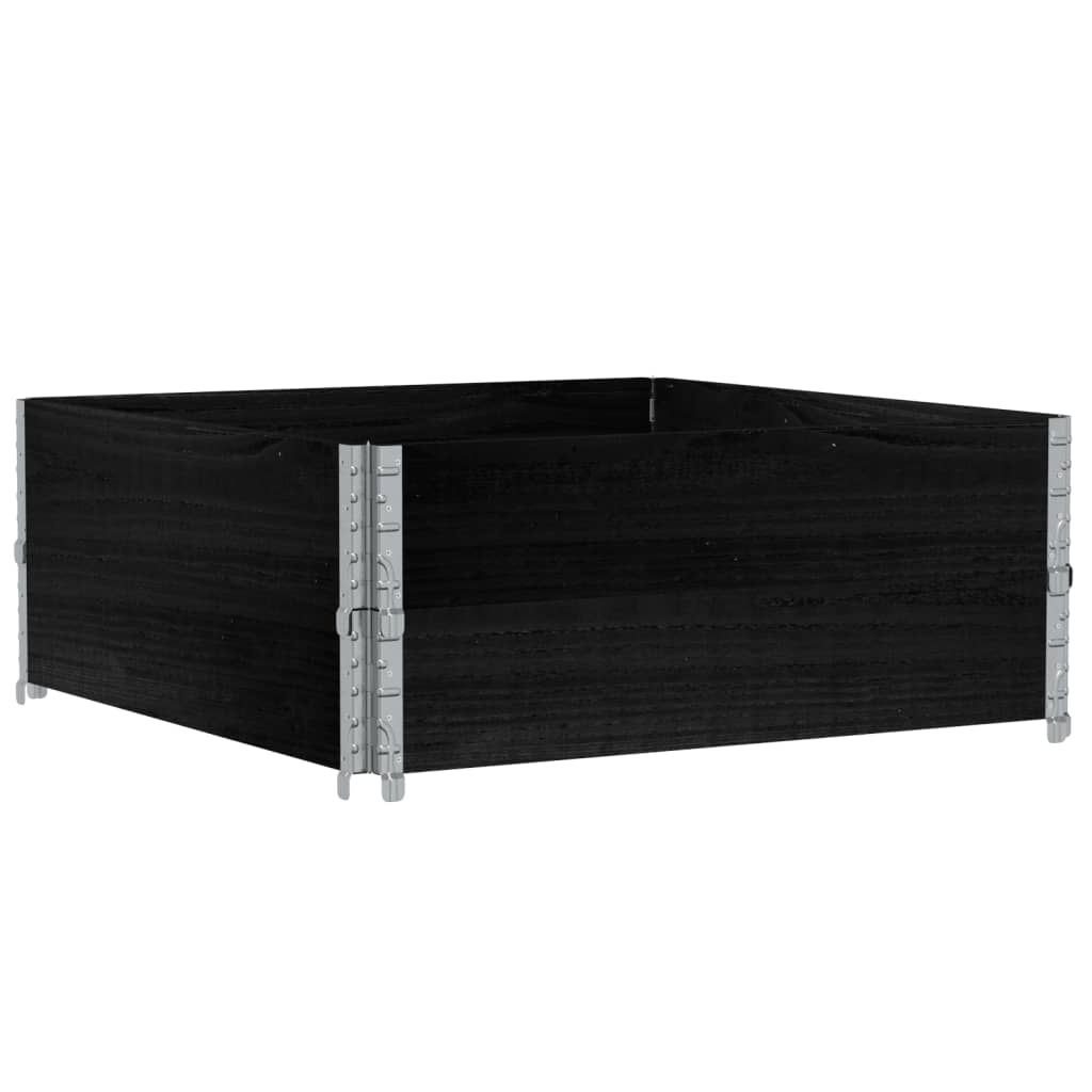 Jardinieră de grădină, negru, 100x100 cm, lemn masiv pin GartenMobel Dekor
